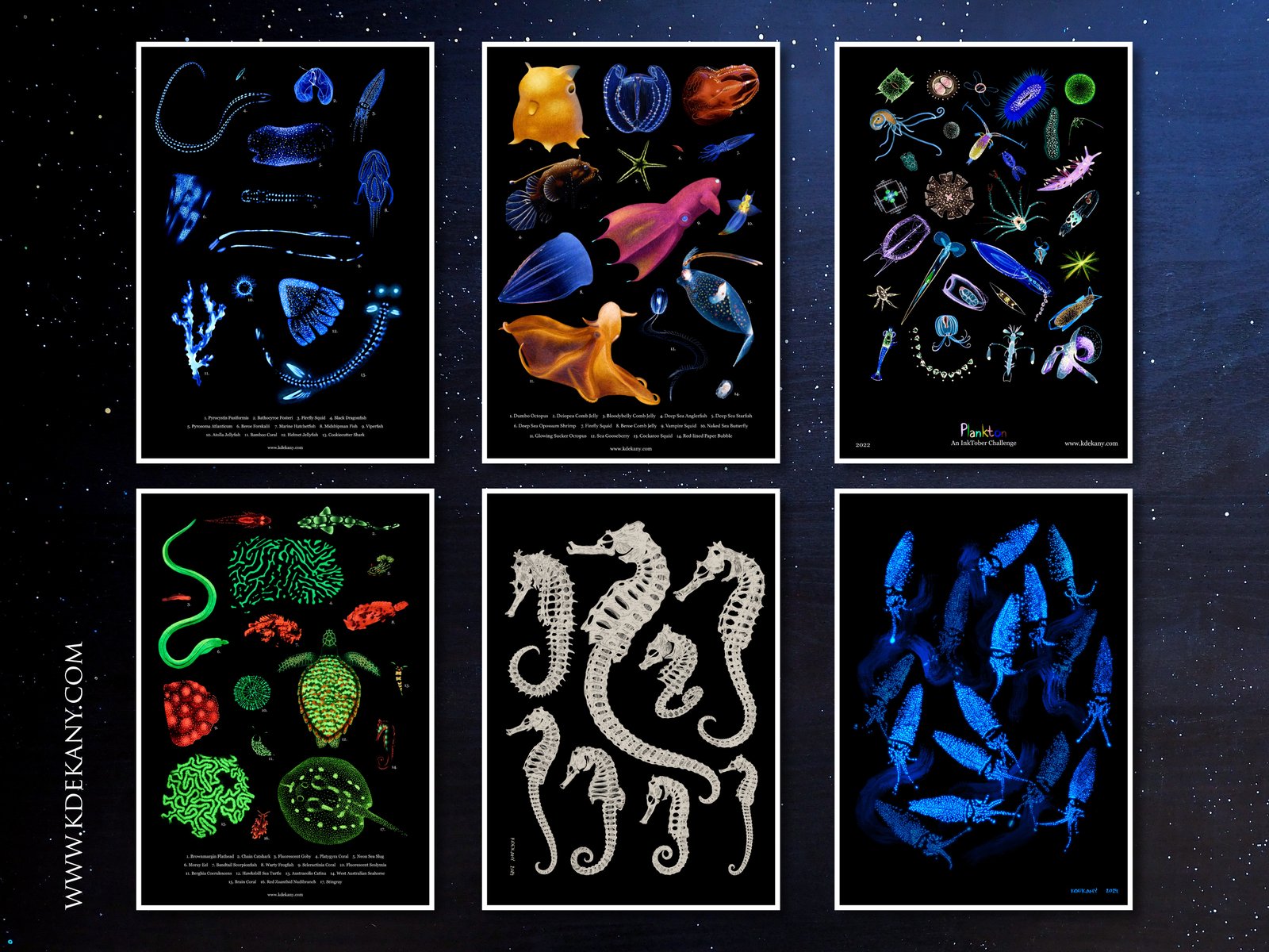 Plankton Poster InkTober Challenge Fine Art Print | Krisztina Dekany